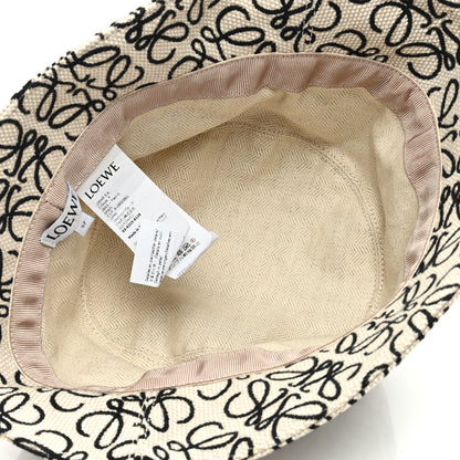 Loewe Jacquard Allover Anagram Bucket Hat Ecru 57 Black 7 of 8