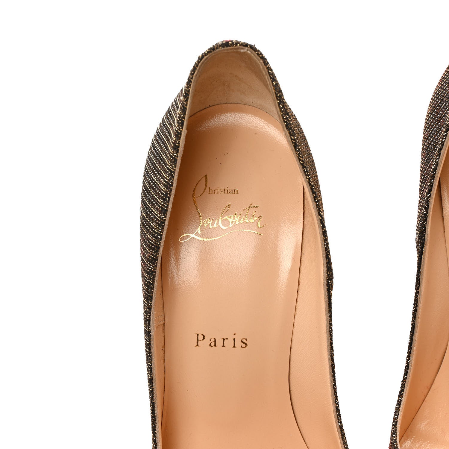 Christian Louboutin Glitter Chain So Kate 120 Pumps 37.5 Black Gold 7 of 8