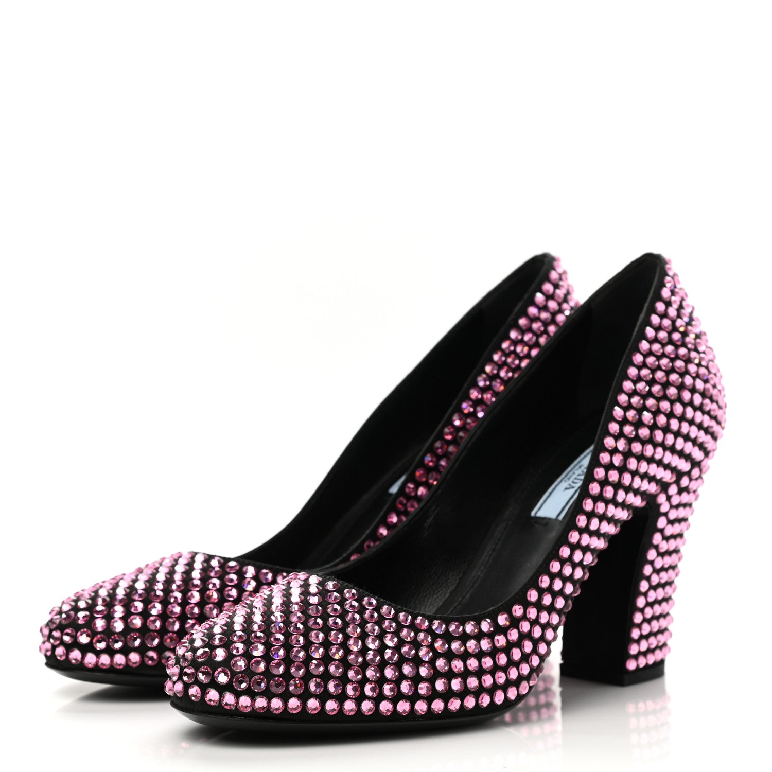 Prada Satin Crystal 85mm Pumps 37 Rosa 3 of 8