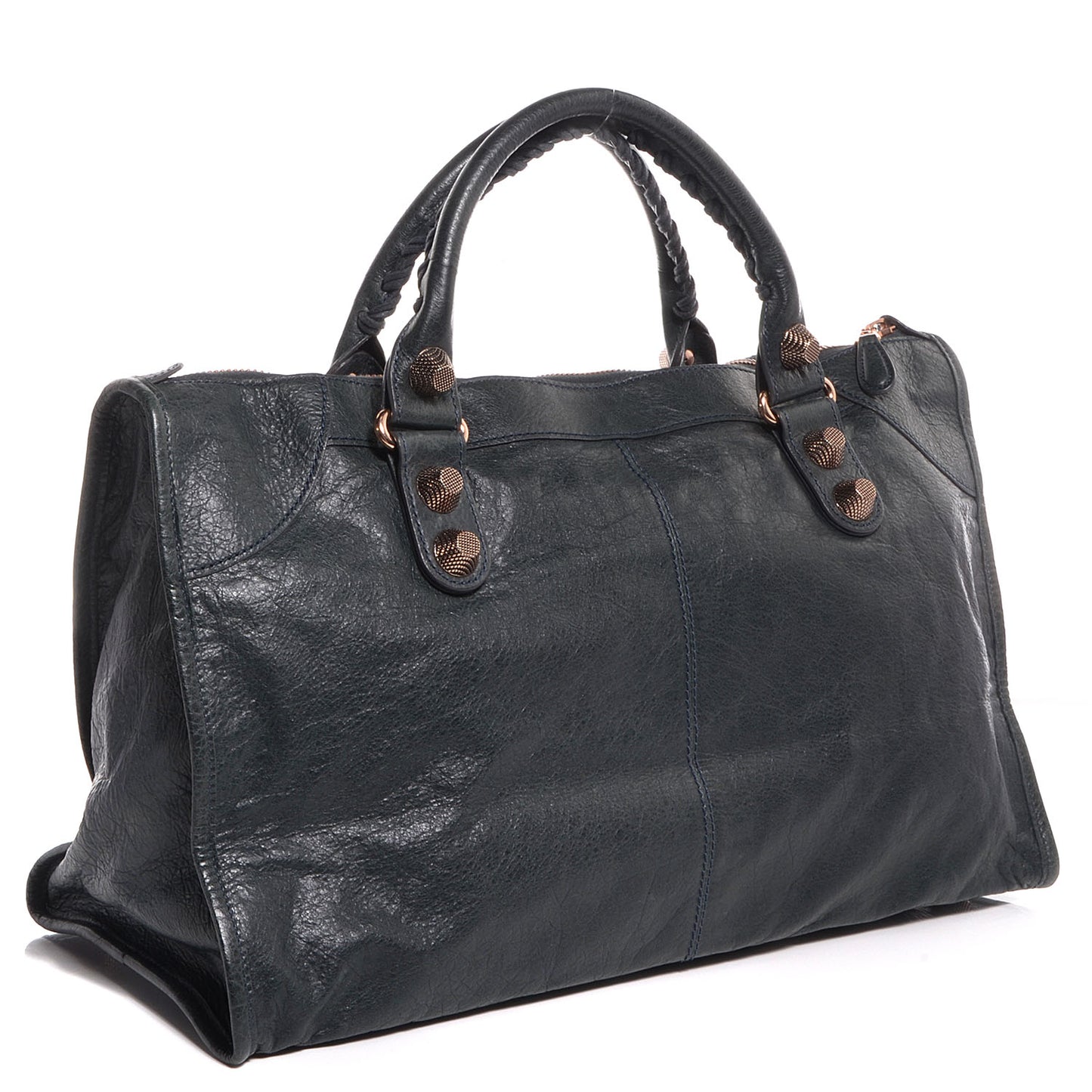 Agneau Giant 21 Rose Gold Hardware Work Anthracite