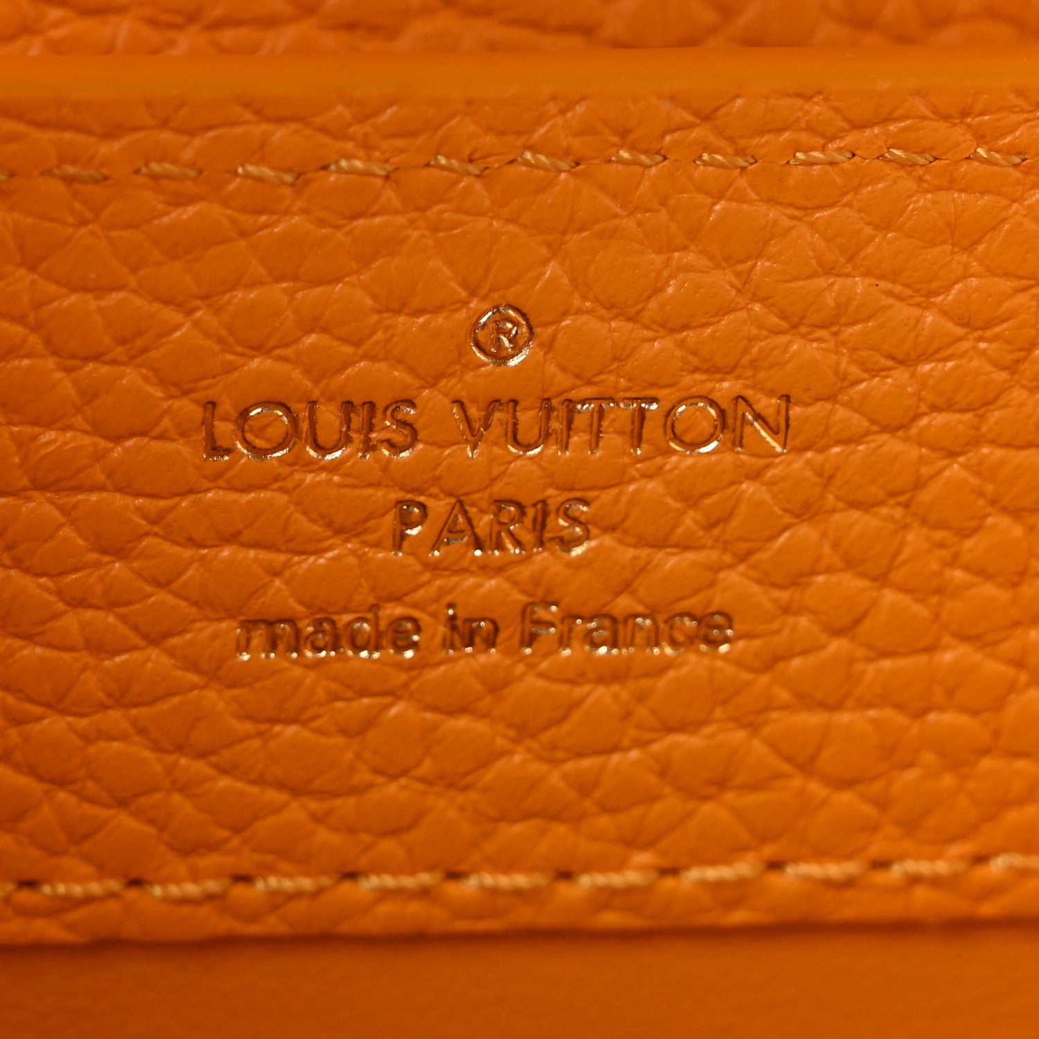 Louis Vuitton Taurillon Mini Capucines Sunbeam Yellow 6 of 11