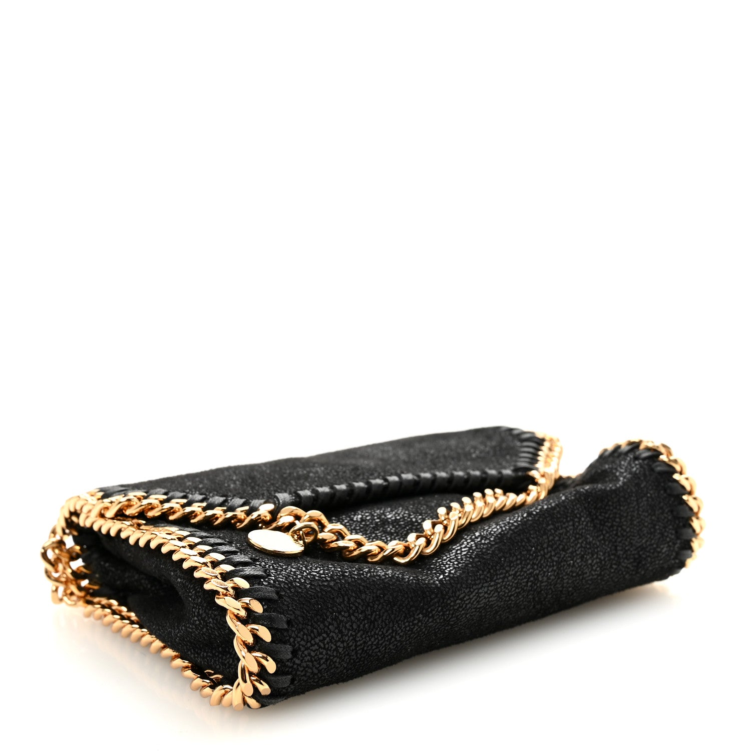 Stella McCartney Shaggy Deer Tiny Fold Over Falabella Tote Black 4 of 9