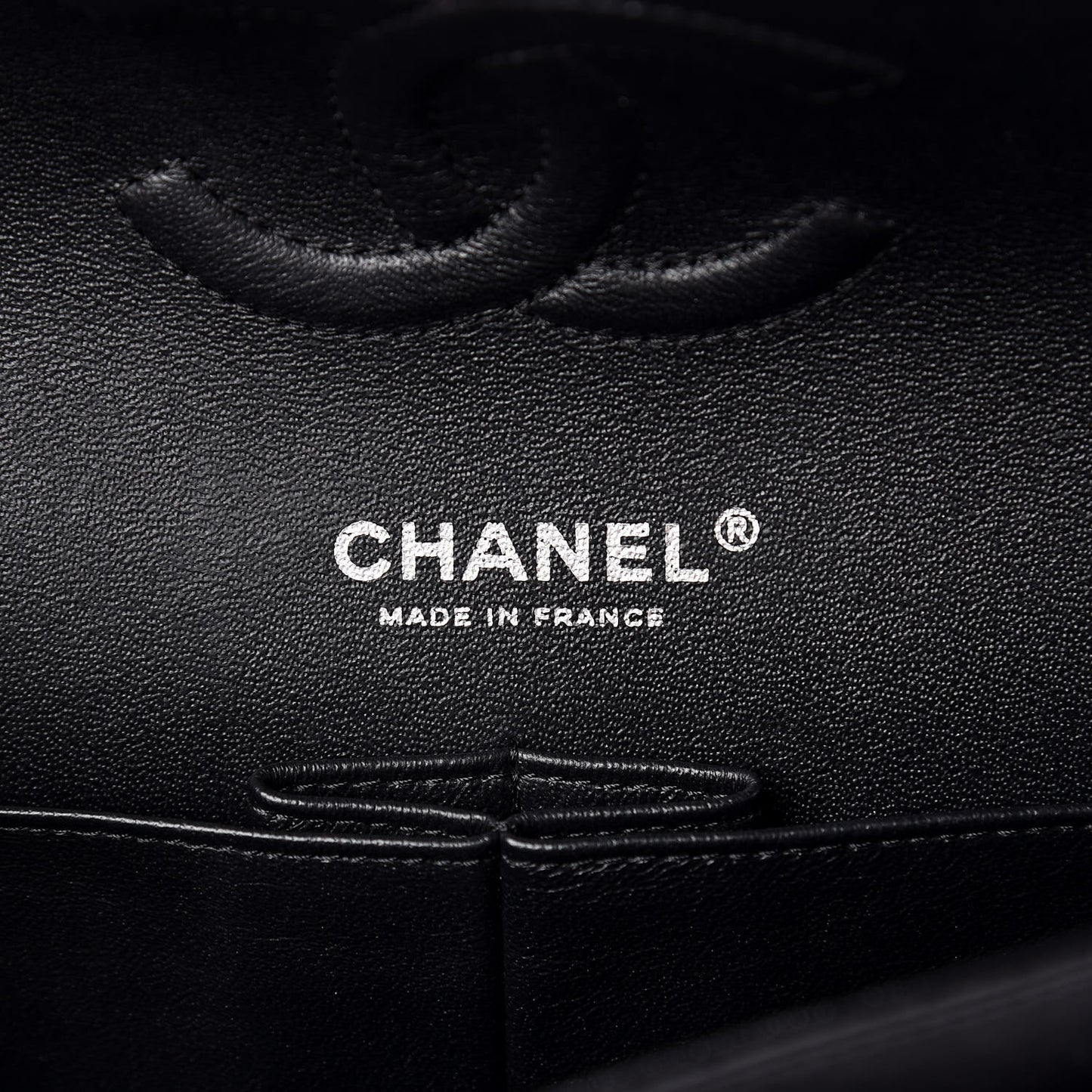 Crumpled Calfskin Quilted Medium Double Flap So Black