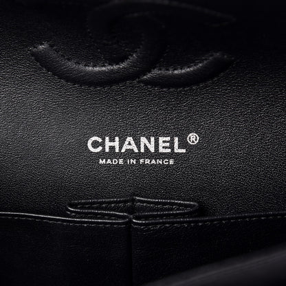 Chanel Crumpled Calfskin Quilted Medium Double Flap So Black 6 of 10