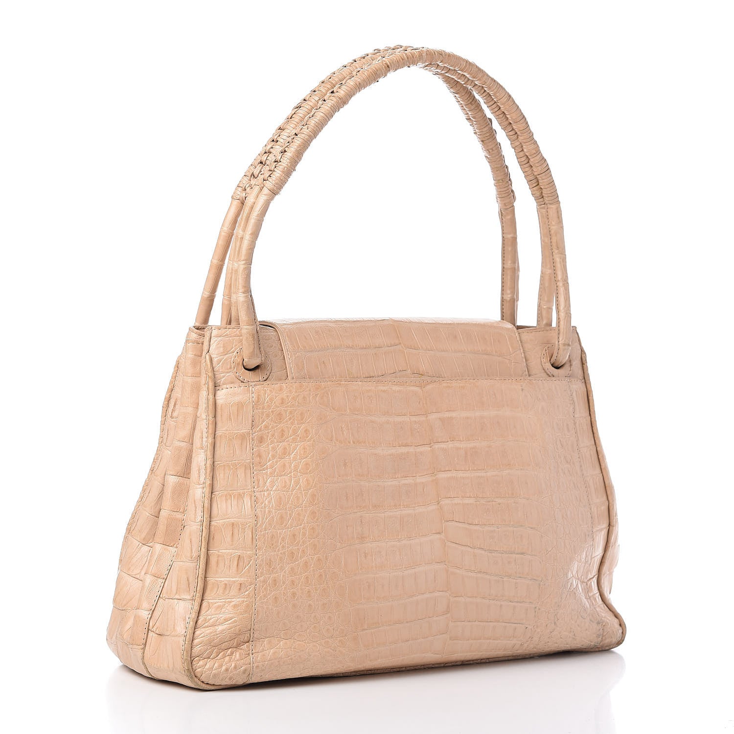 Nancy Gonzalez Crocodile Shoulder Bag Beige 3 of 9