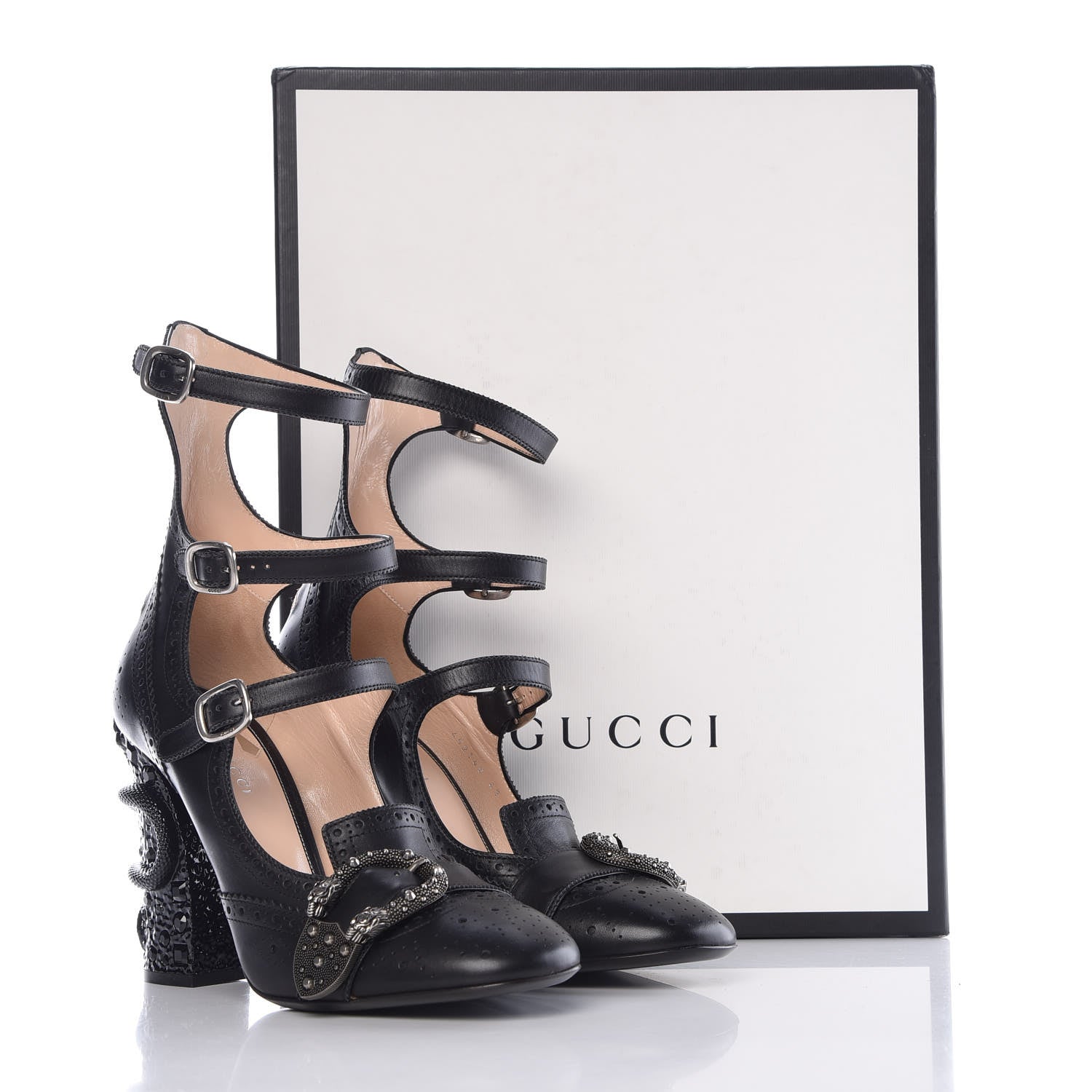 Gucci Calfskin Queercore Mid Calf Loafer Pumps 42 Black 8 of 8