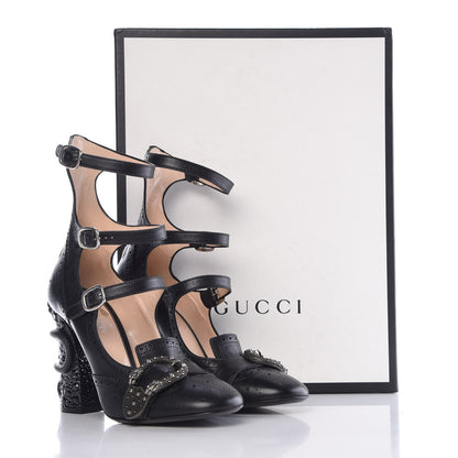 Gucci Calfskin Queercore Mid Calf Loafer Pumps 42 Black 8 of 8