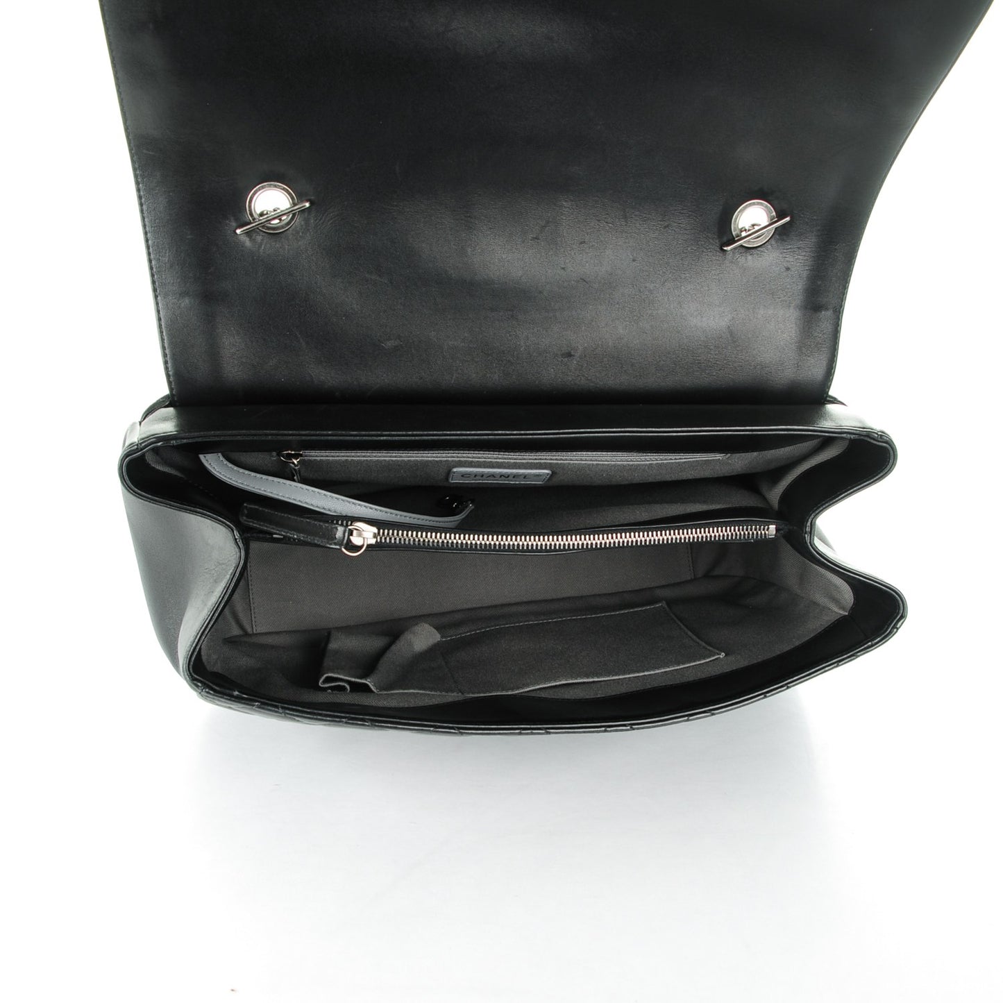 Lambskin Quilted Large Antik Boy Flap Black