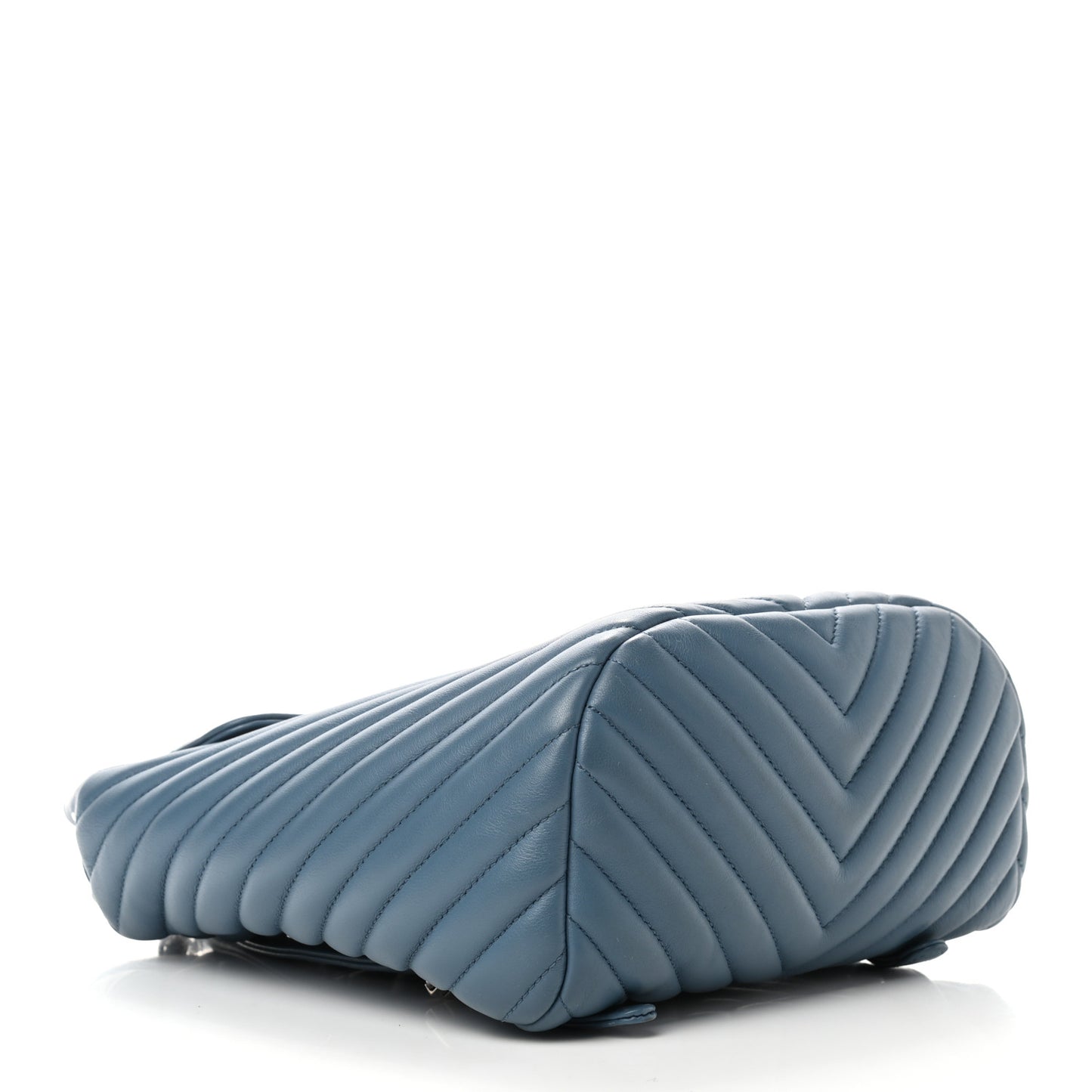 Calfskin Chevron Quilted Small Urban Spirit Backpack Light Blue
