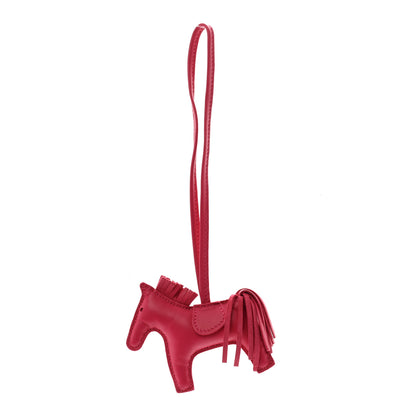 Hermes Milo Lambskin Grigri Rodeo Horse Bag Charm PM Rose Mexico 1 of 5