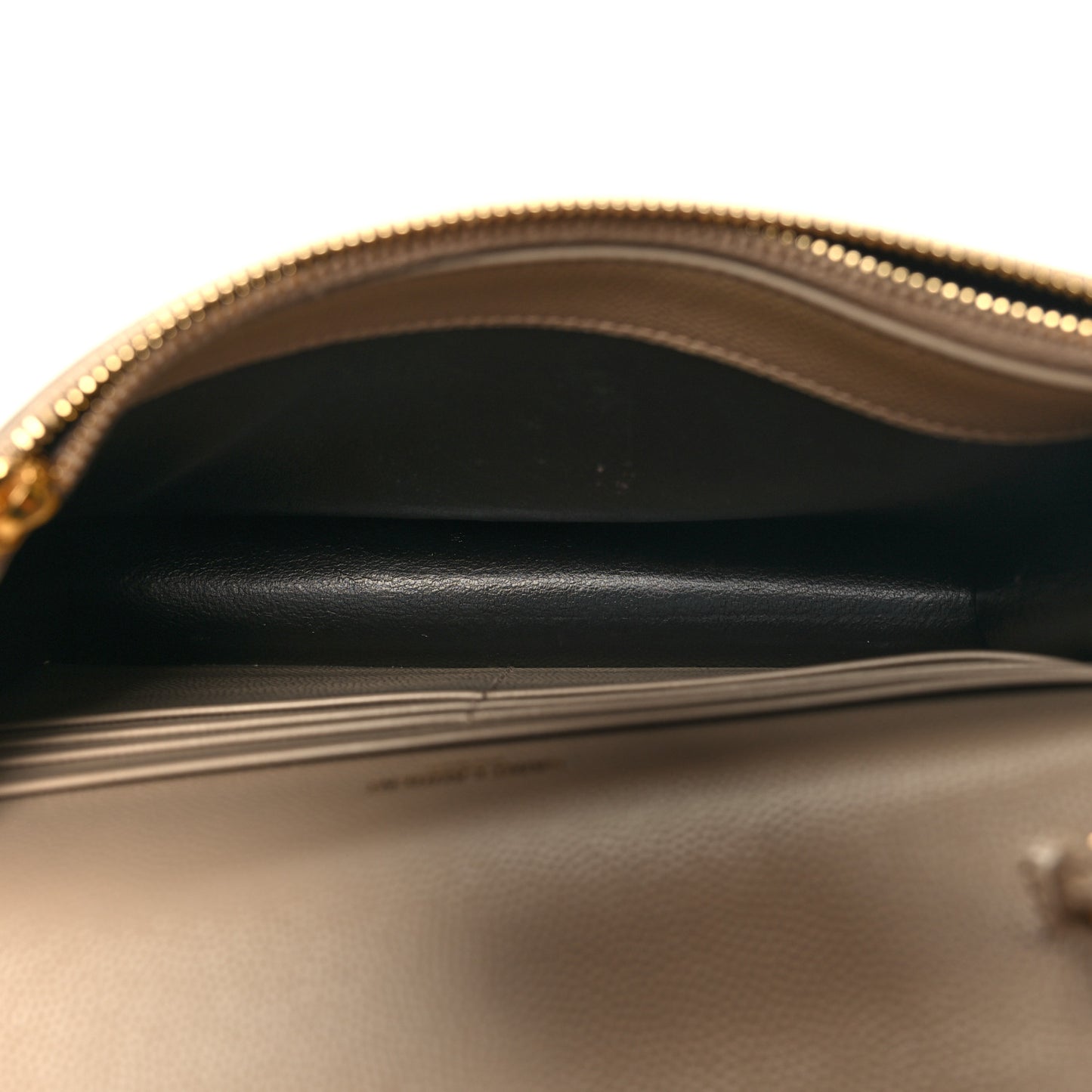 Grain De Poudre Classic Monogram Kate Tassel Chain Wallet Dark Beige