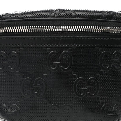 Gucci Calfskin GG Tennis Embossed Belt Bag Black 7 of 11