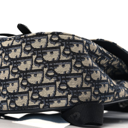 Christian Dior Grained Calfskin Oblique Mini Gallop Sling Bag Blue Black 10 of 10