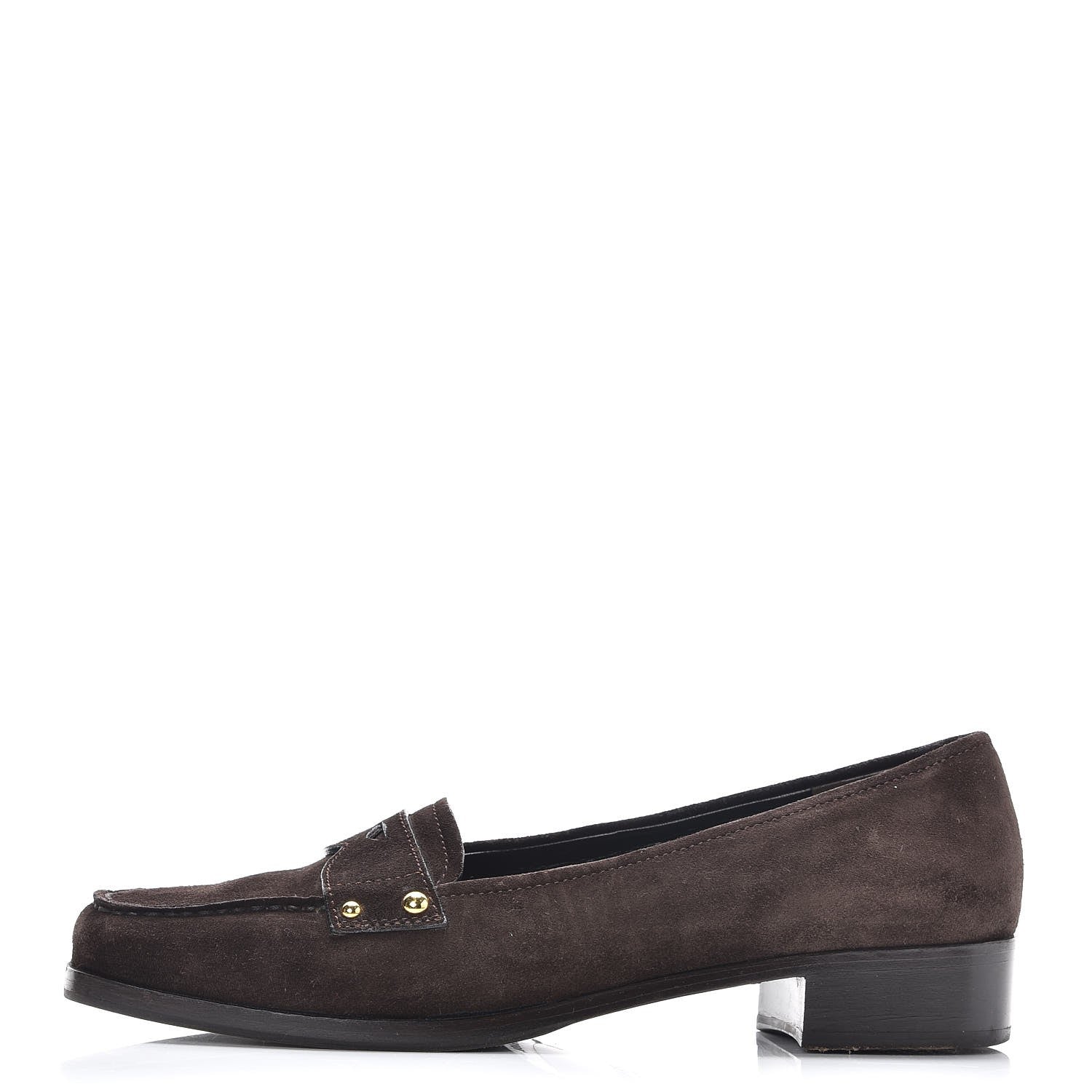 Prada Suede Scamosciato Loafers 35.5 Ebano 1 of 10