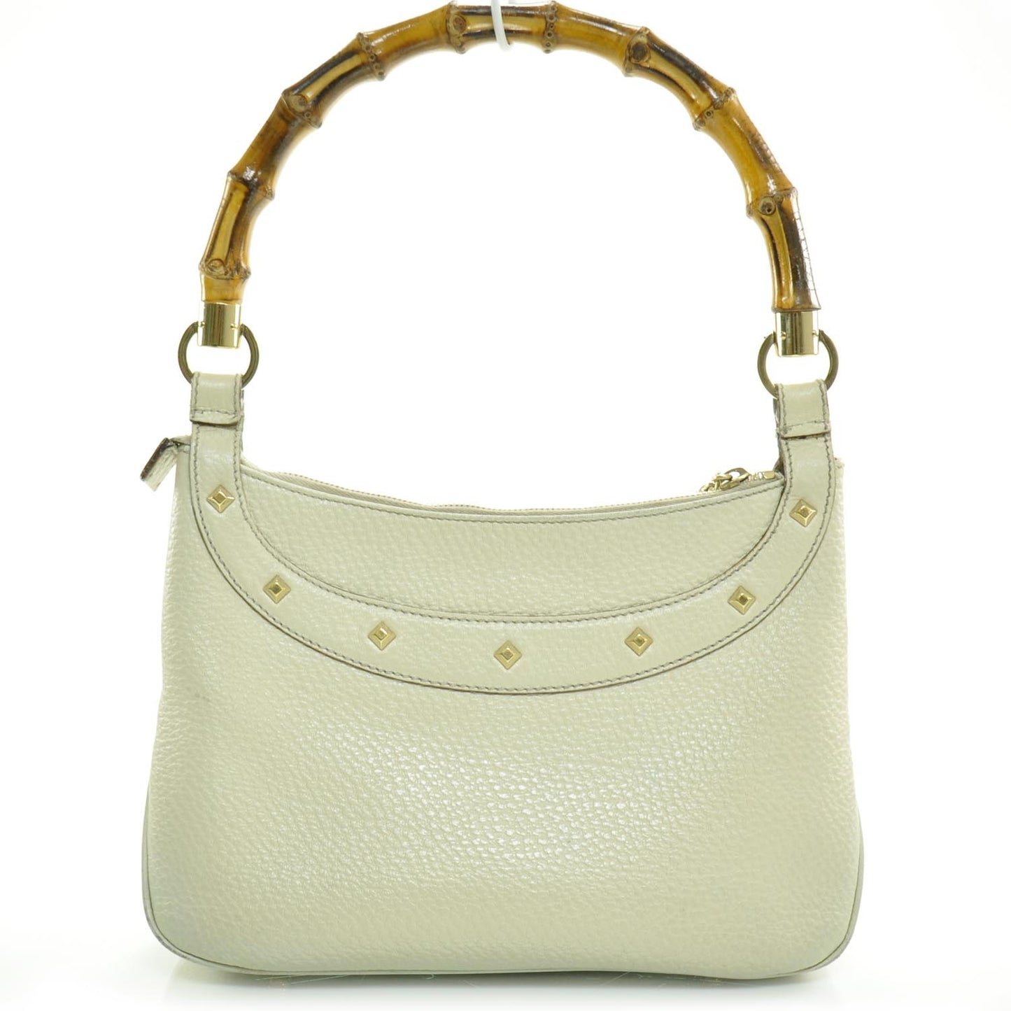 Leather Anita Bamboo Top Handle Bag
