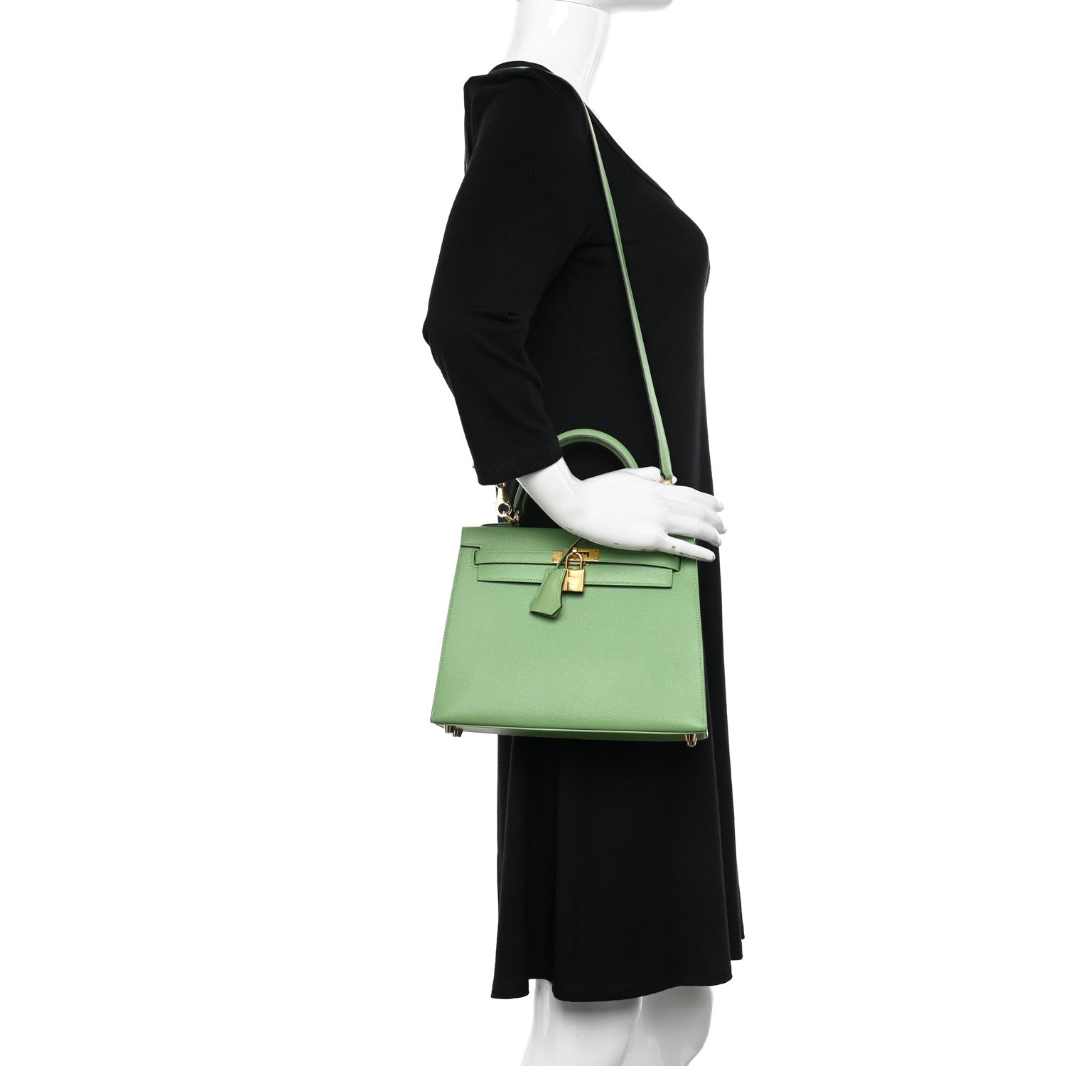 Hermes Epsom Kelly Sellier 25 Vert Criquet 2 of 12