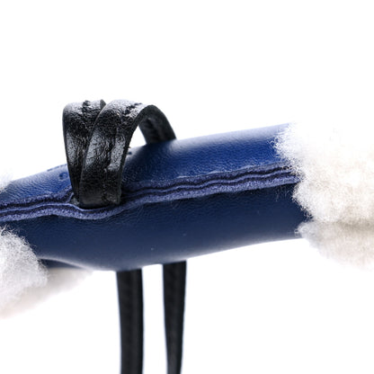 Hermes Milo Lambskin Shearling Budy Charm Bleu Saphir 4 of 5
