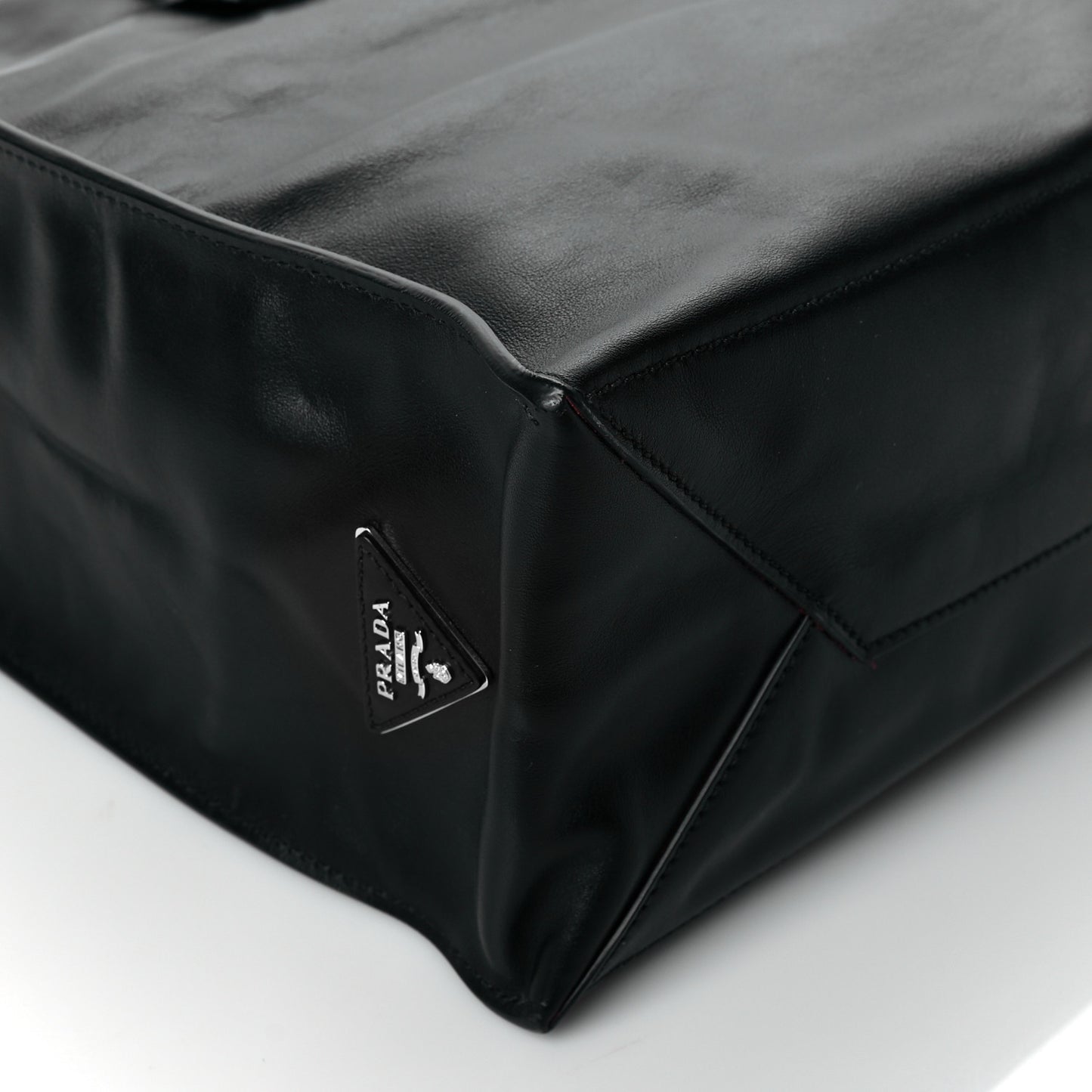 Soft Calfskin Tote Black Rubino