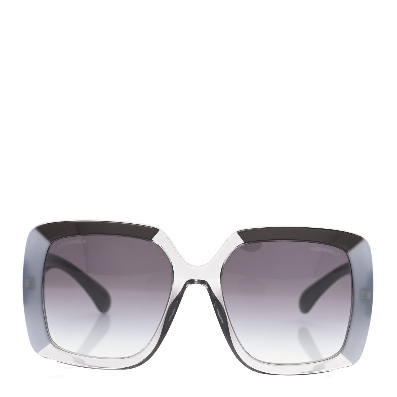 Chanel Acetate Square CC Crystal Sunglasses 71685A Grey 2 of 8