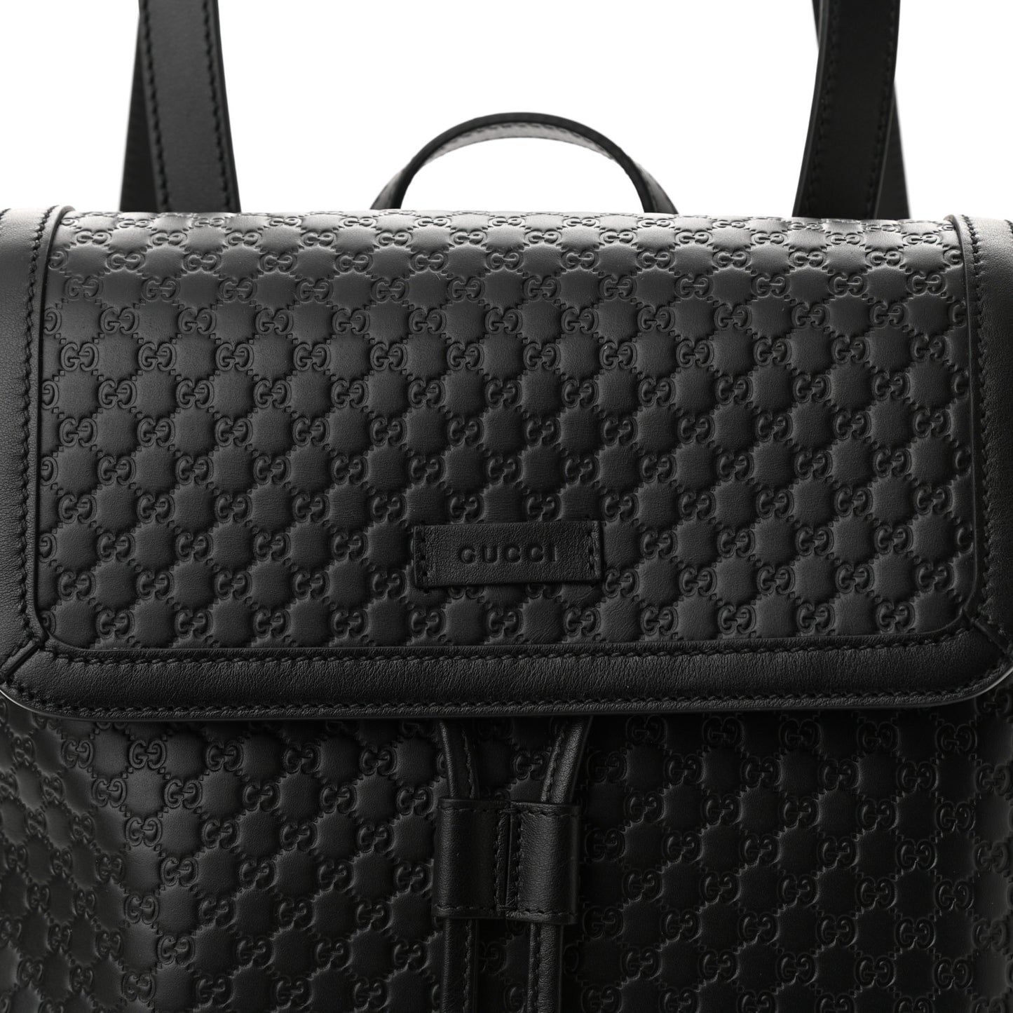 Microguccissima Drawstring Backpack Black