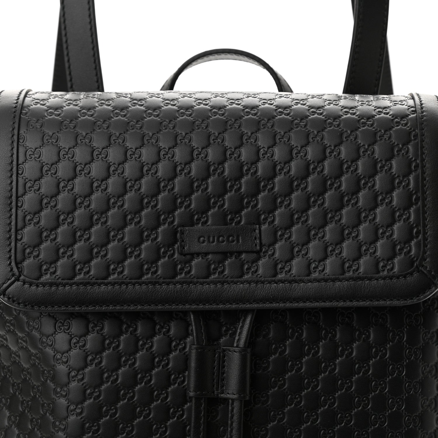 Gucci Microguccissima Drawstring Backpack Black 8 of 11