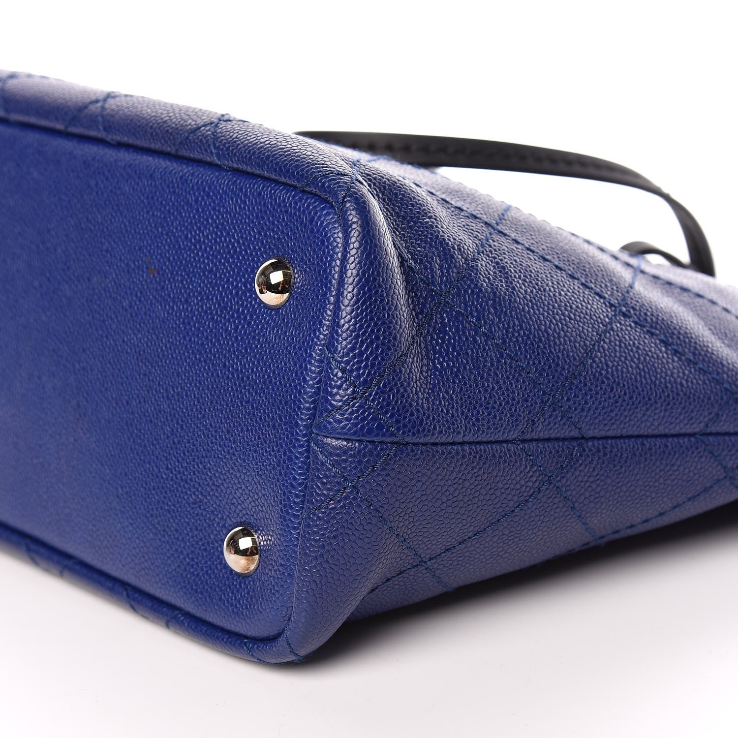 Chanel Grained Calfskin Shopping Fever Tote Blue 7 of 10