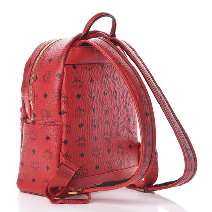 MCM Visetos Small Stark Backpack Red 3 of 12