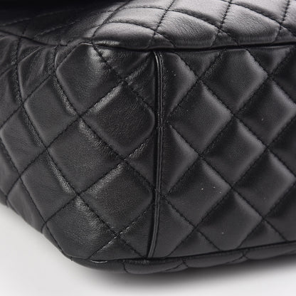 Chanel Metallized Calfskin Small XXL Travel Flap Bag Black 8 of 10