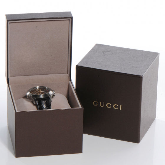 Stainless Steel Calfskin 44mm G-Timeless Chronograph Automatic Watch Black