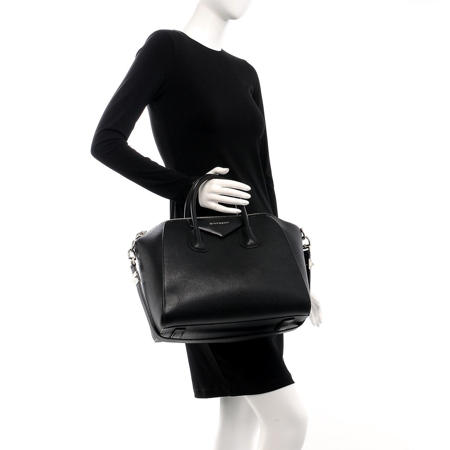 Sugar Goatskin Medium Antigona Black