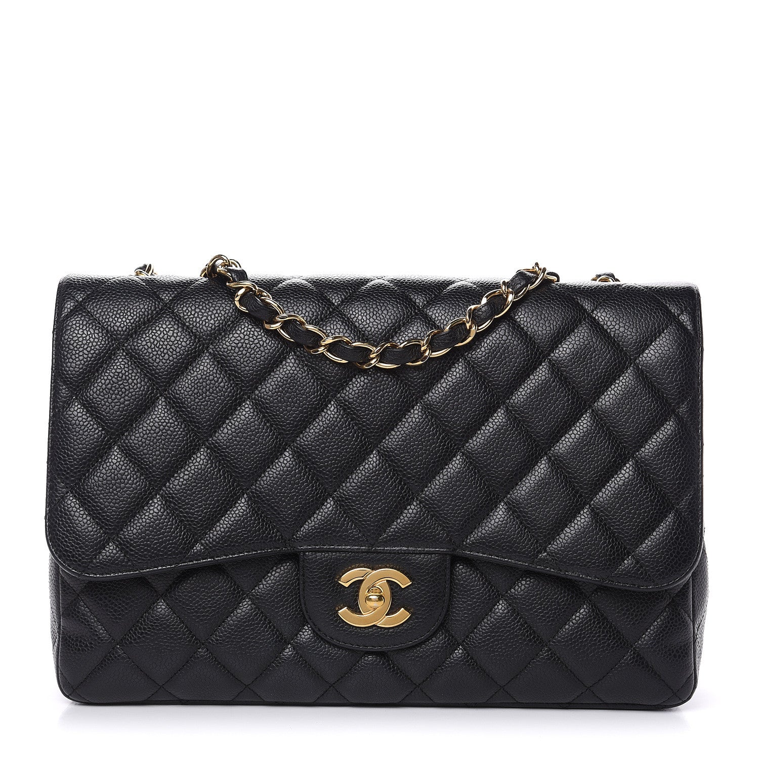 Chanel Caviar Quilted Jumbo Single Flap Black 1 of 11