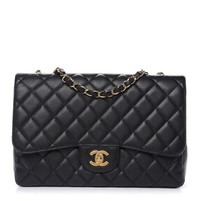 Chanel Caviar Quilted Jumbo Single Flap Black 1 of 11