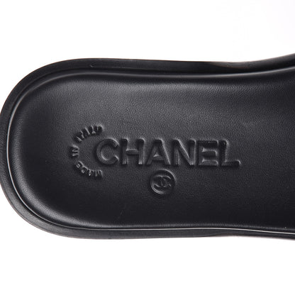 Chanel Patent Calfskin CC Slip On Mules 35 Black 8 of 9