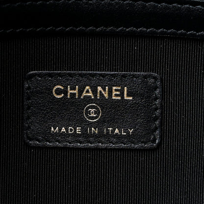 Chanel Caviar Quilted Filigree Flap Pouch Black 6 of 18