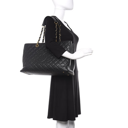 Chanel Caviar Quilted XL Grand Shopping Tote GST Black 2 of 14