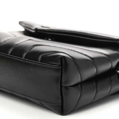 Saint Laurent Calfskin Y Quilted Monogram Toy Loulou Crossbody Bag Black 11 of 12