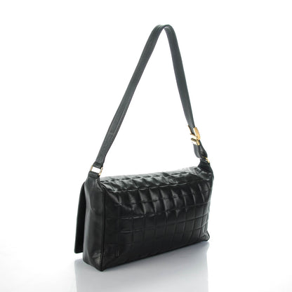 Chanel Lambskin Quilted CC Chocolate Bar Flap Black 3 of 7