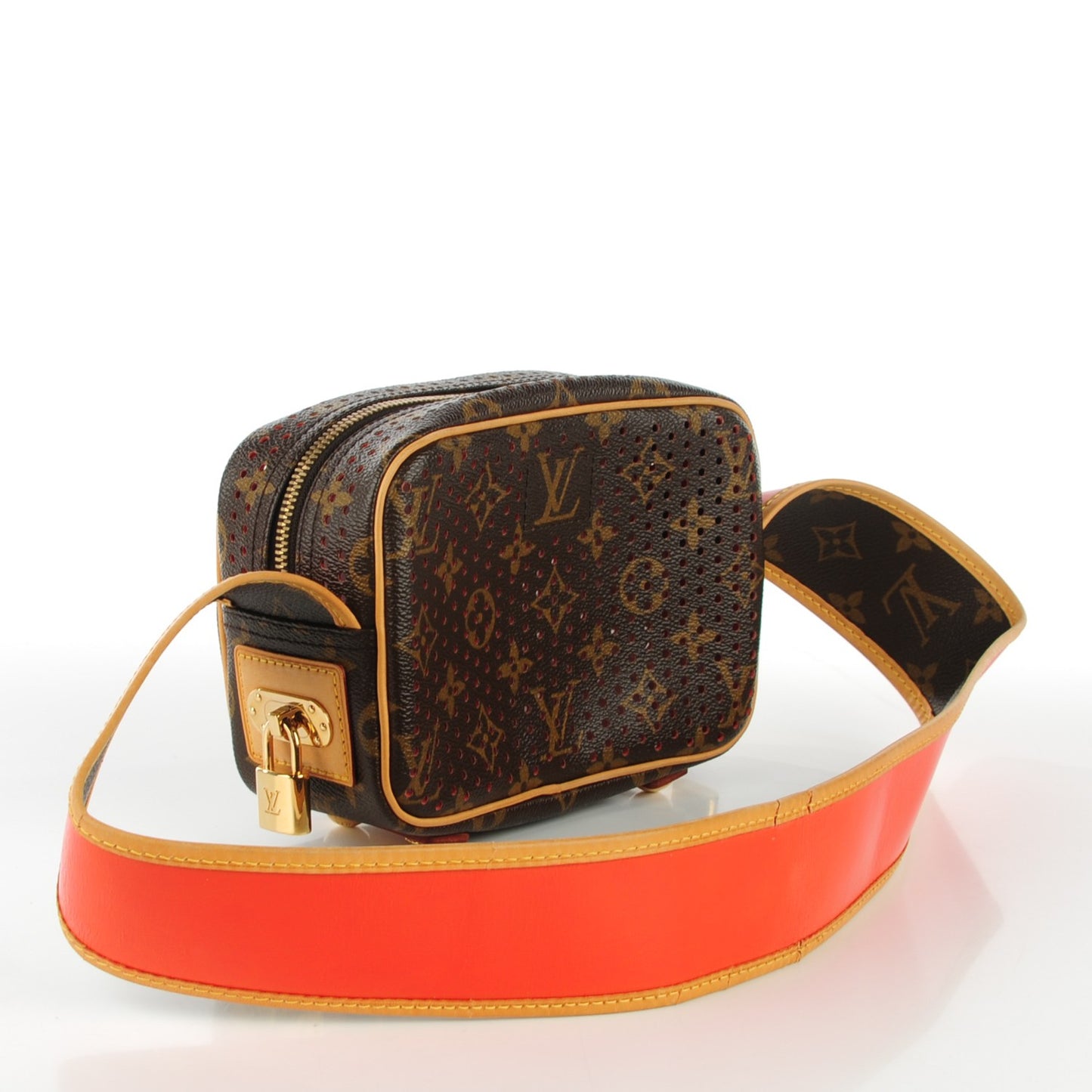 Monogram Perforated Mini Trocadero Orange