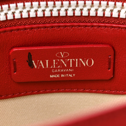 Valentino Garavani Vitello Colorblock Free Rockstud Top Handle Shoulder Bag Rosso Valentino White 6 of 8