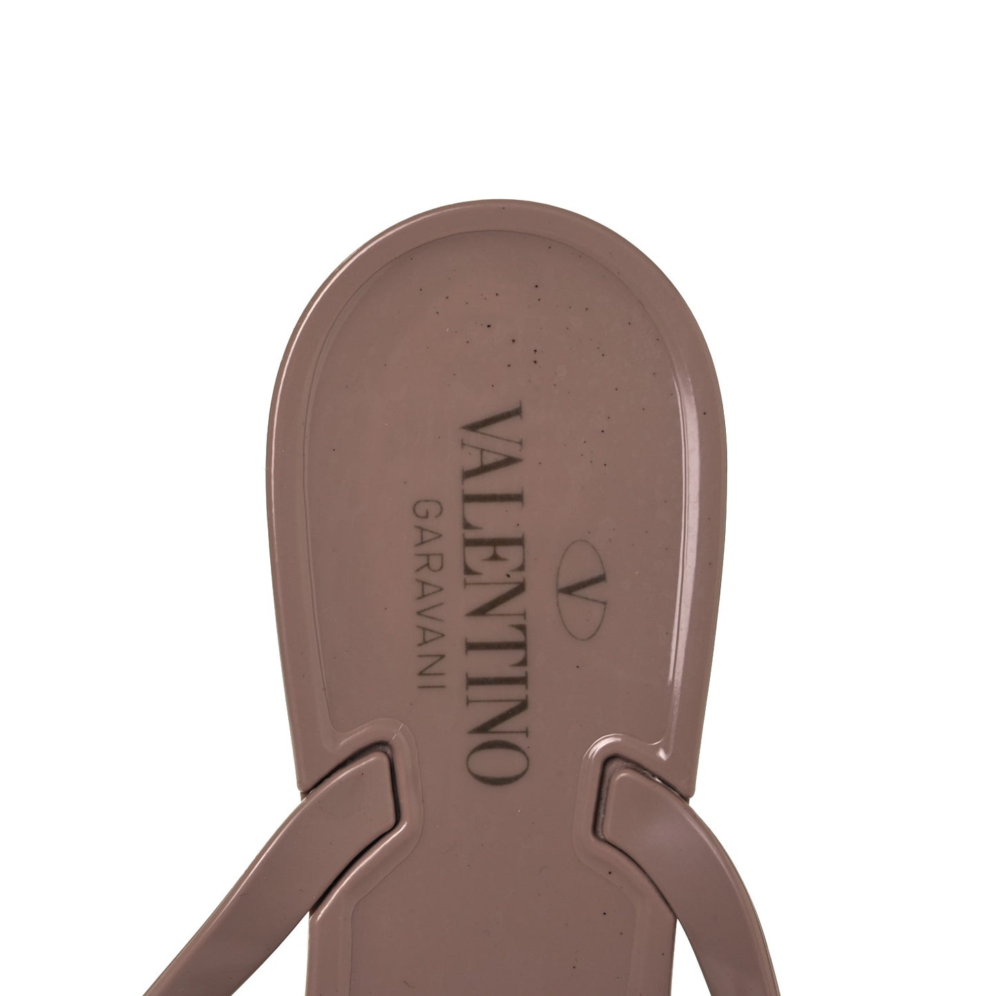 PVC Jelly Rockstud Bow Thong Sandals 41 Poudre