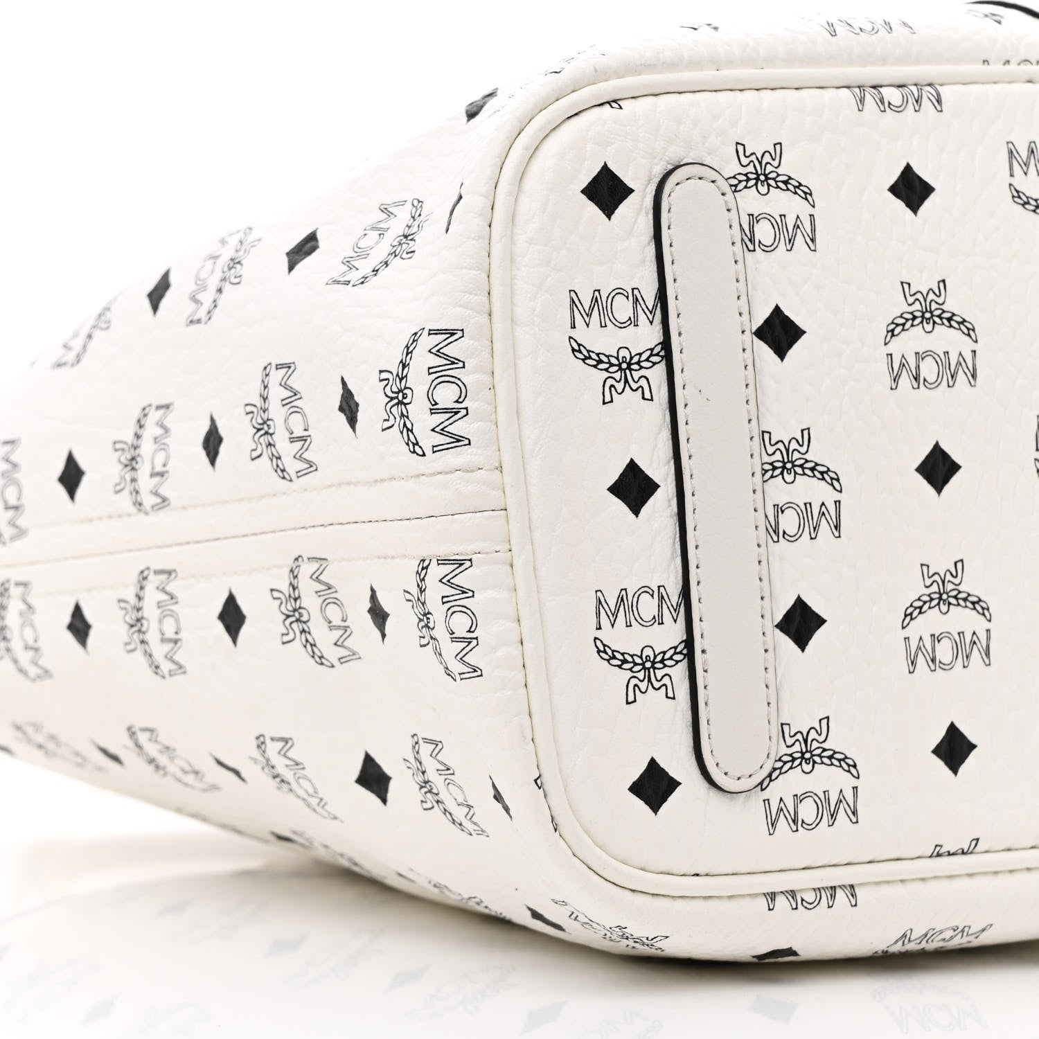 MCM Visetos Medium Liz Reversible Shopper Tote White 16 of 22