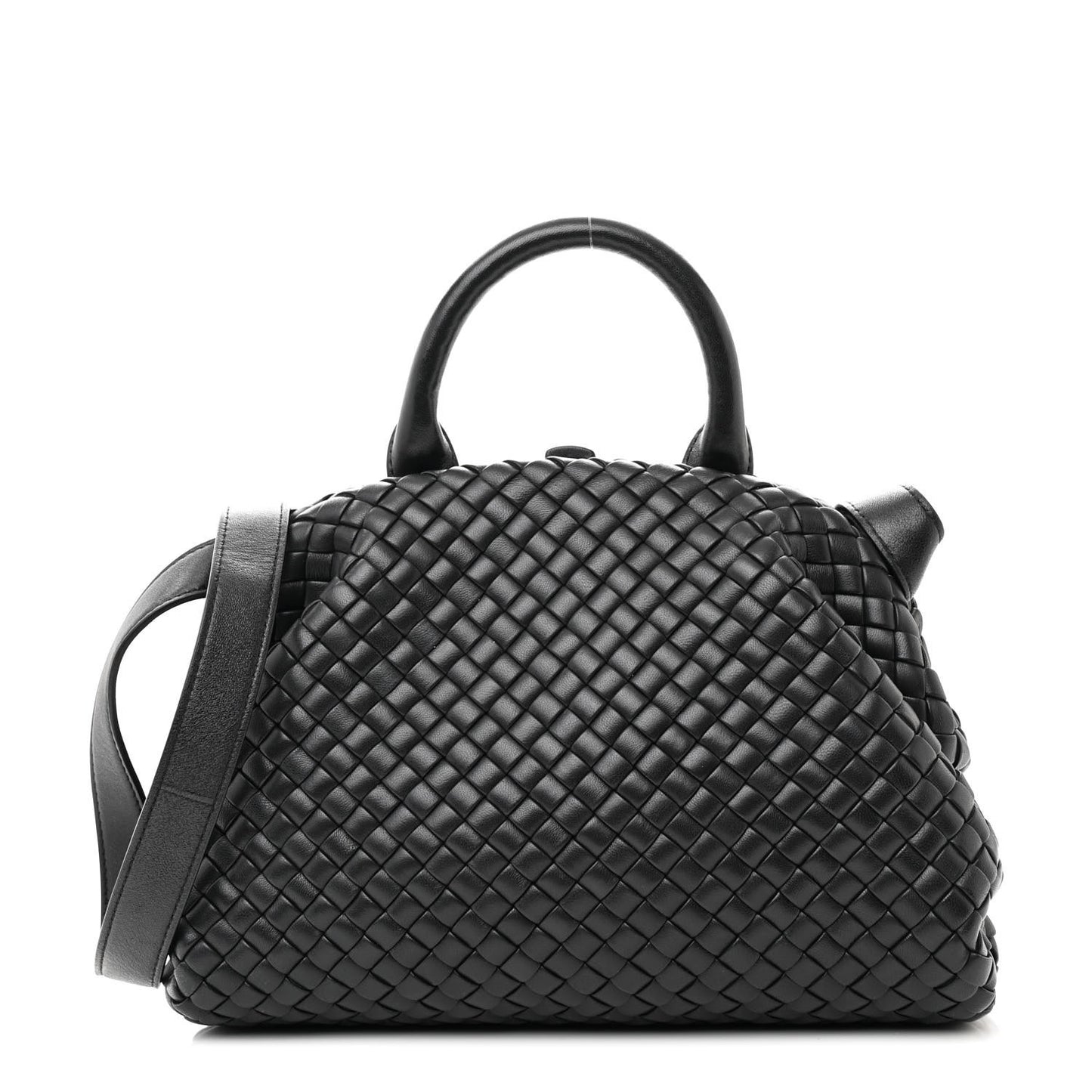 Nappa Intrecciato Small Padded The Handle Black
