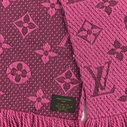 Louis Vuitton Wool Silk Logomania Scarf Pink 3 of 3