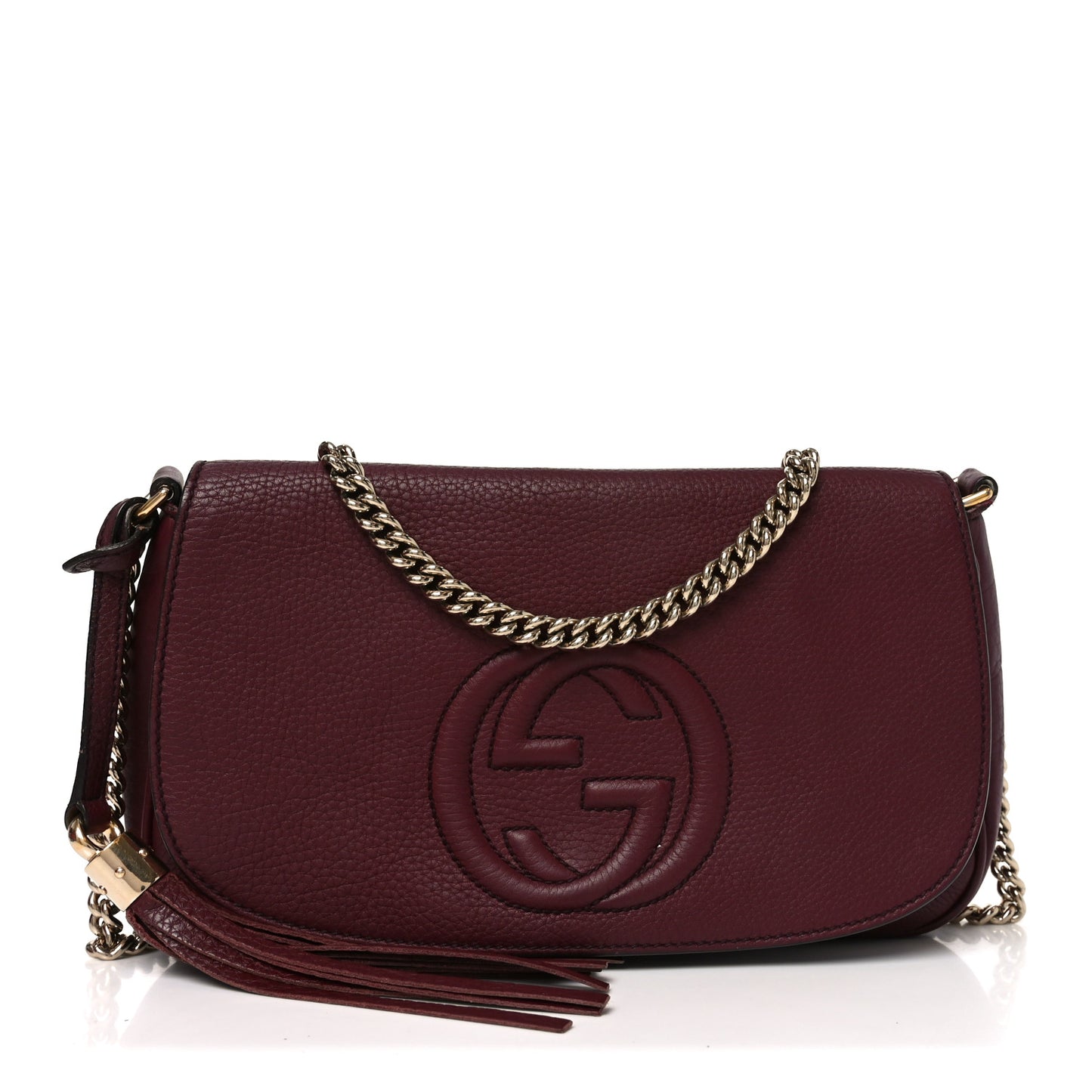 Pebbled Calfskin Medium Soho Flap Crossbody Peonia Flower