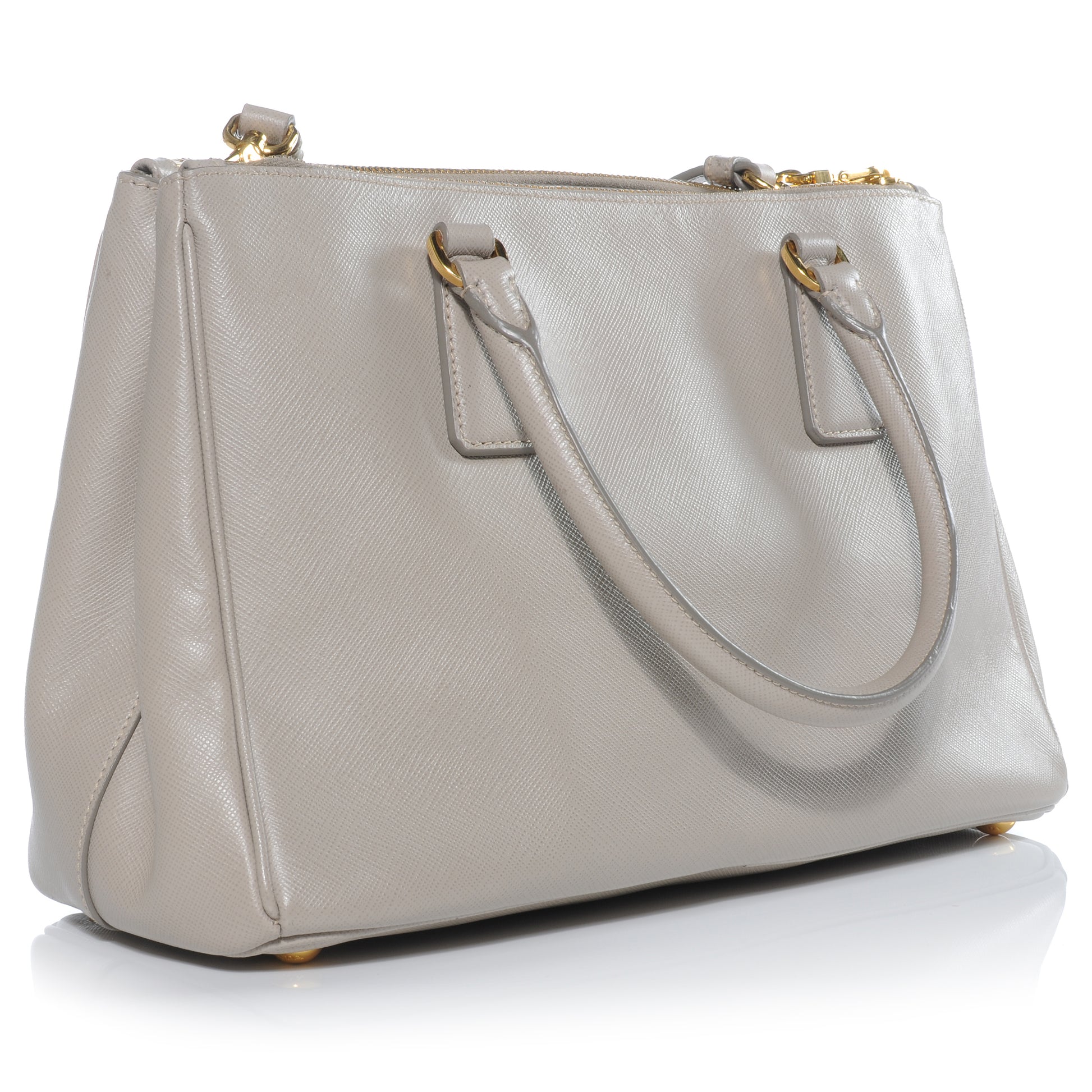 Prada Saffiano Lux Double Zip Tote Pomice 3 of 8