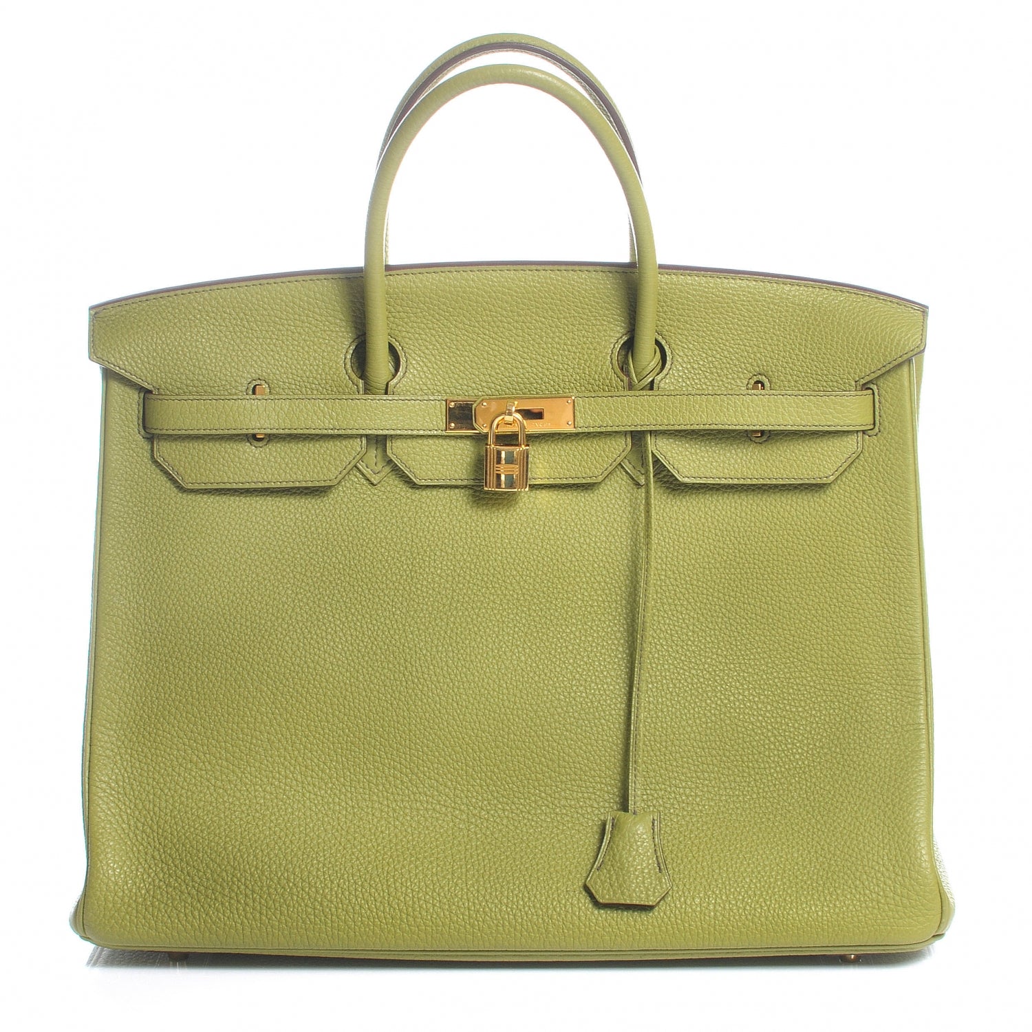 Hermes Taurillon Clemence Birkin 40 Vert Anis 1 of 10