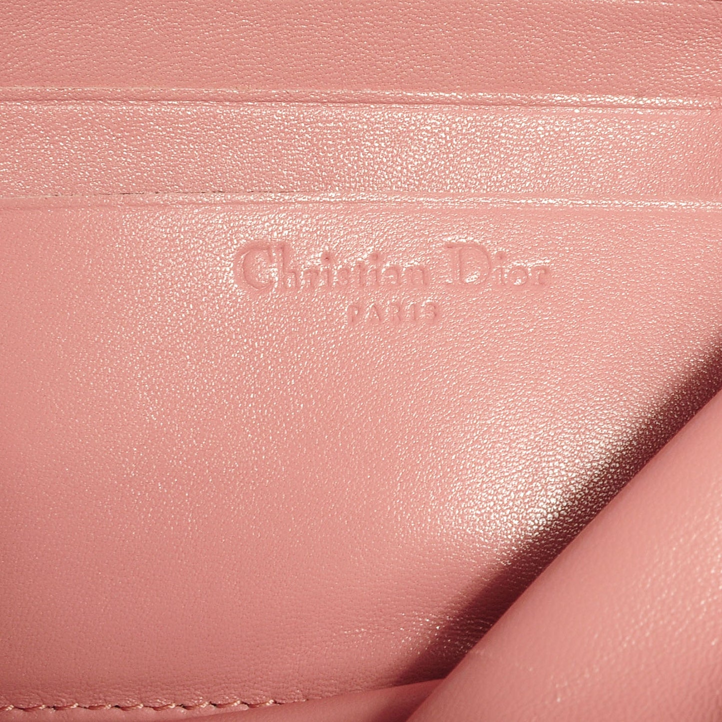 Lambskin Cannage New Lock Pouch Magnolia