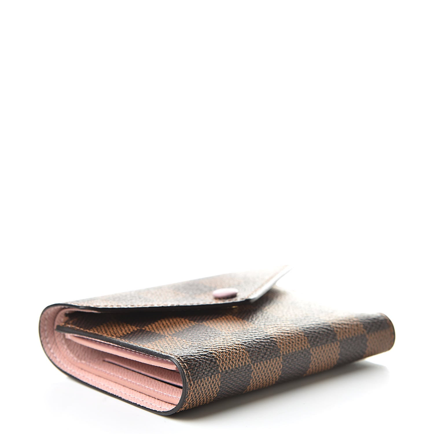 Louis Vuitton Damier Ebene Victorine Wallet Rose Ballerine 4 of 9