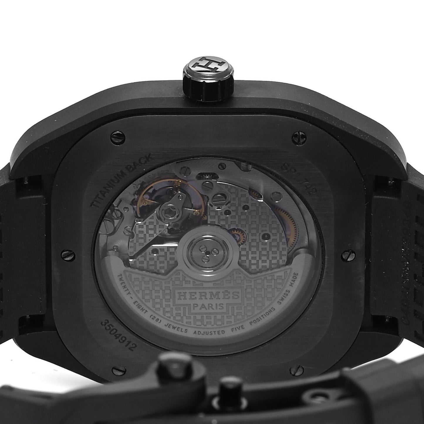 Graphene Nickel Rubber 39mm H08 Automatic Watch Noir