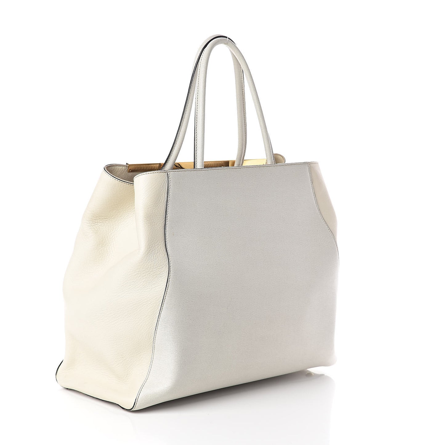 Vitello Elite Large 2Jours Tote Latte Bianco